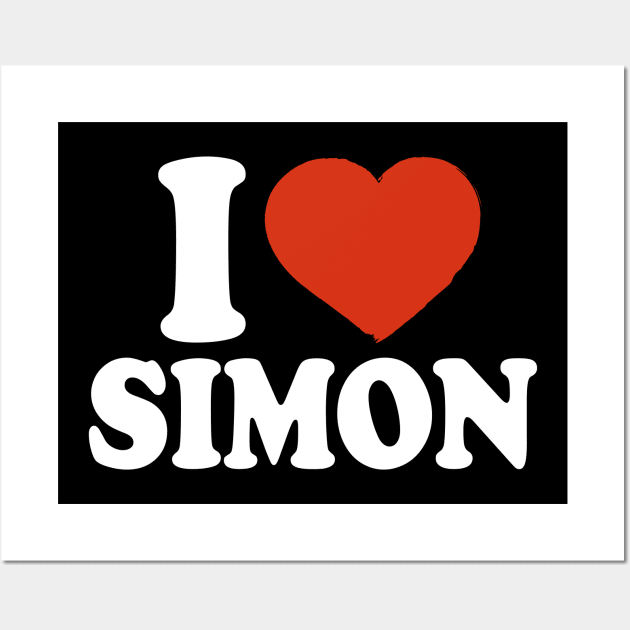 I Love Simon Wall Art by Saulene